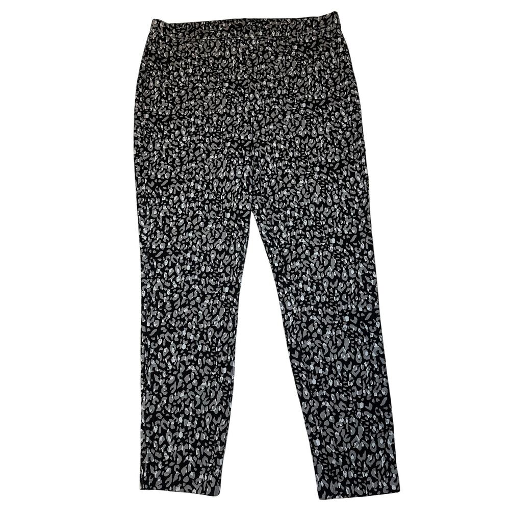 Chicos Fabulously Slimming Tiger Print Pull-On Stretch Leggings Yoga Size 2 US L